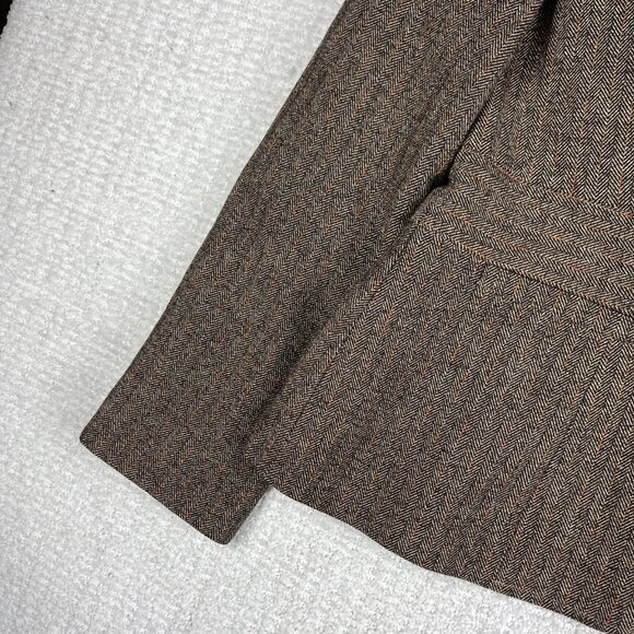Signature By Larry Levine Women Blazer Sz 10P Petite Lined Brown - Picture 5 of 16